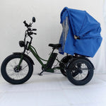 Transportfahrzeug Fahrrad 2024 Elektrisches 3-Rad-Trike Fatbike Dreirad Elektrisches Lastenfahrrad mit Überdachung - flohmarkt-deutschland.shop
