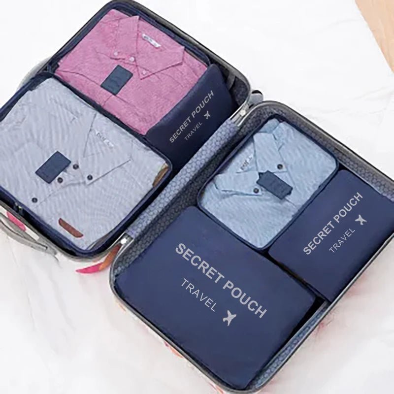 TravelMate 6-teilige Reiseaufbewahrungsset aus Oxford-Stoff - Großes Fassungsvermögen Wasserdicht Ordnung für Kleidung - flohmarkt-deutschland.shop