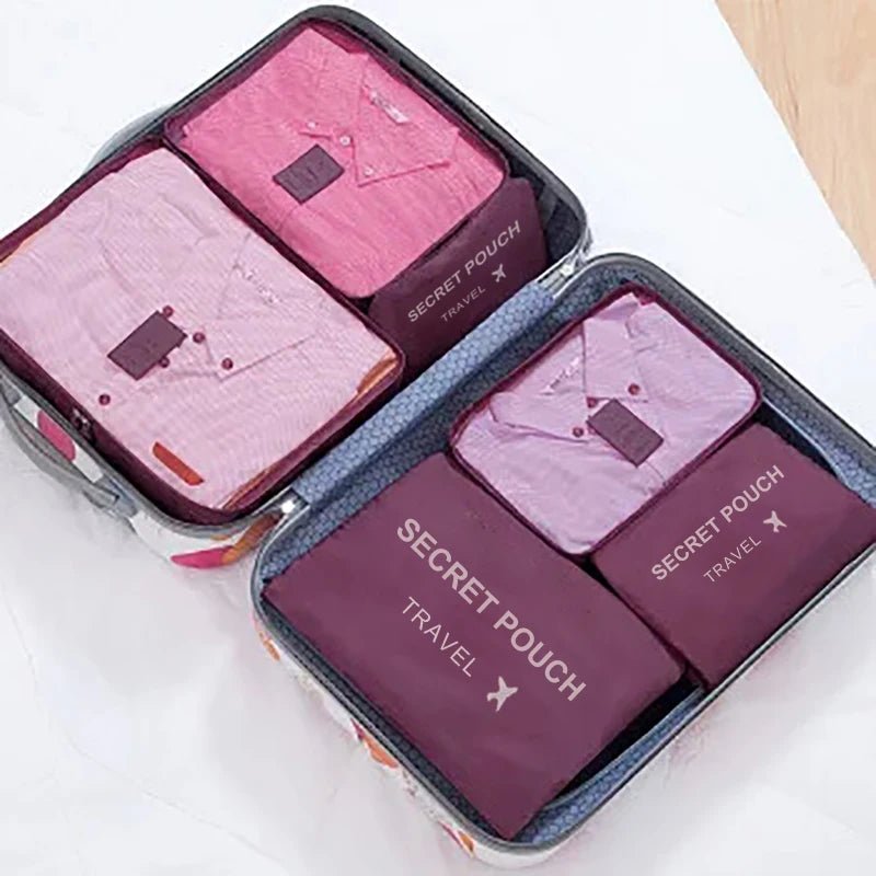 TravelMate 6-teilige Reiseaufbewahrungsset aus Oxford-Stoff - Großes Fassungsvermögen Wasserdicht Ordnung für Kleidung - flohmarkt-deutschland.shop