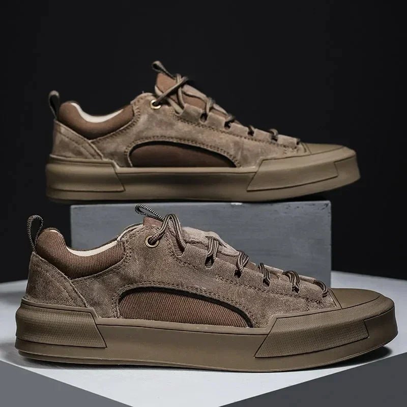 Trend männer Casual Leder Schuhe 2023 Neue Schuhe für Männer High-top Schwarz Casual Männlichen Turnschuhe Plattform S 2023 neue Tenis Masculino - flohmarkt-deutschland.shop