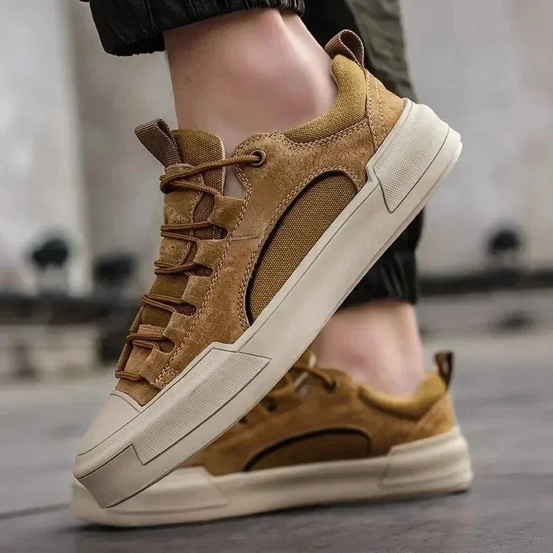 Trend männer Casual Leder Schuhe 2023 Neue Schuhe für Männer High-top Schwarz Casual Männlichen Turnschuhe Plattform S 2023 neue Tenis Masculino - flohmarkt-deutschland.shop