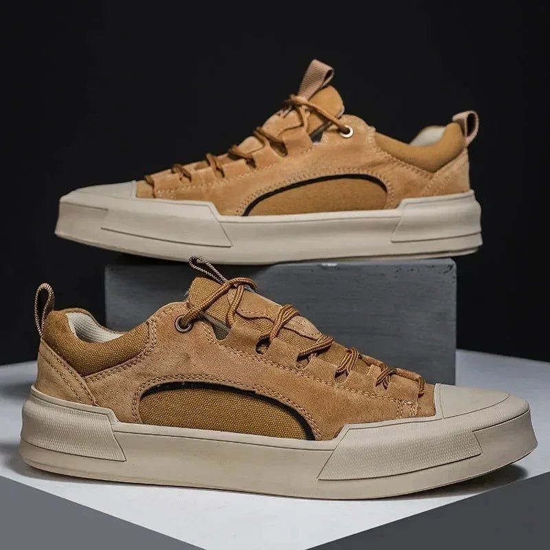 Trend männer Casual Leder Schuhe 2023 Neue Schuhe für Männer High-top Schwarz Casual Männlichen Turnschuhe Plattform S 2023 neue Tenis Masculino - flohmarkt-deutschland.shop
