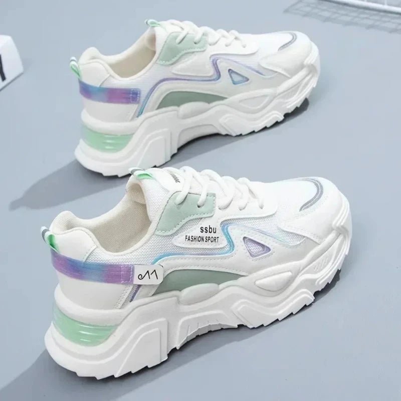 Turnschuhe Frauen Plattform Flache Schuhe Frau Schuhe Grün Casual Trainer Damen Chunky Turnschuhe Frauen Schuhe - flohmarkt-deutschland.shop