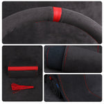 Universal Wildleder Auto Lenkrad Abdeckung DIY Hand Nähen Weiche Leder Flechten Abdeckung Für Auto Lenkrad - flohmarkt-deutschland.shop