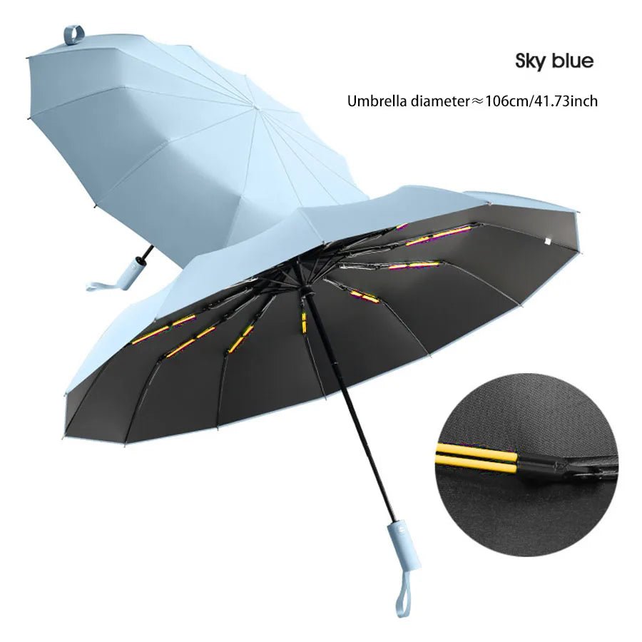 UrbanShield Verstärkter 24-Rippen Business Regenschirm - Windresistent Und UV-Schutz Für Männer Und Frauen - flohmarkt-deutschland.shop