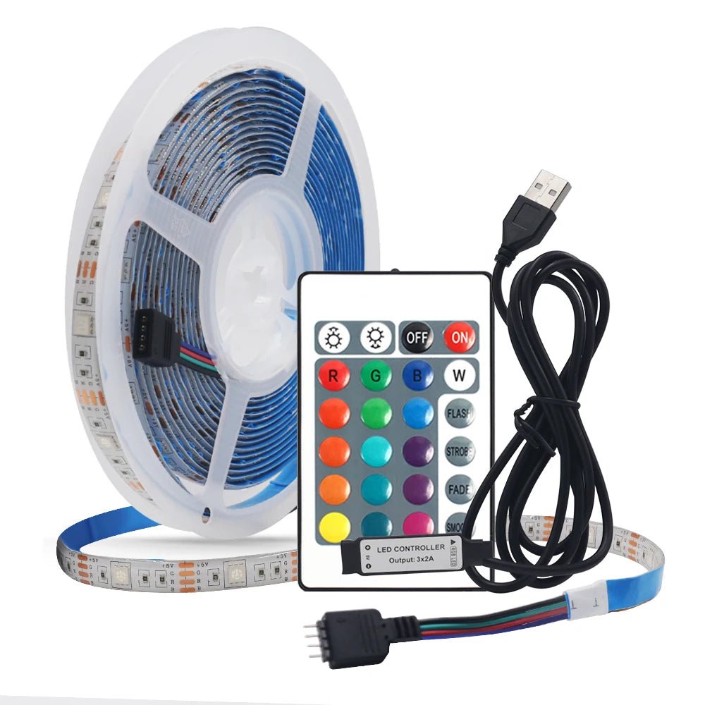 USB RGB LED Streifen 5V TV Hintergrundbeleuchtung 1-5m Zimmer Deko - flohmarkt-deutschland.shop
