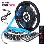 USB RGB LED Streifen 5V TV Hintergrundbeleuchtung 1-5m Zimmer Deko - flohmarkt-deutschland.shop