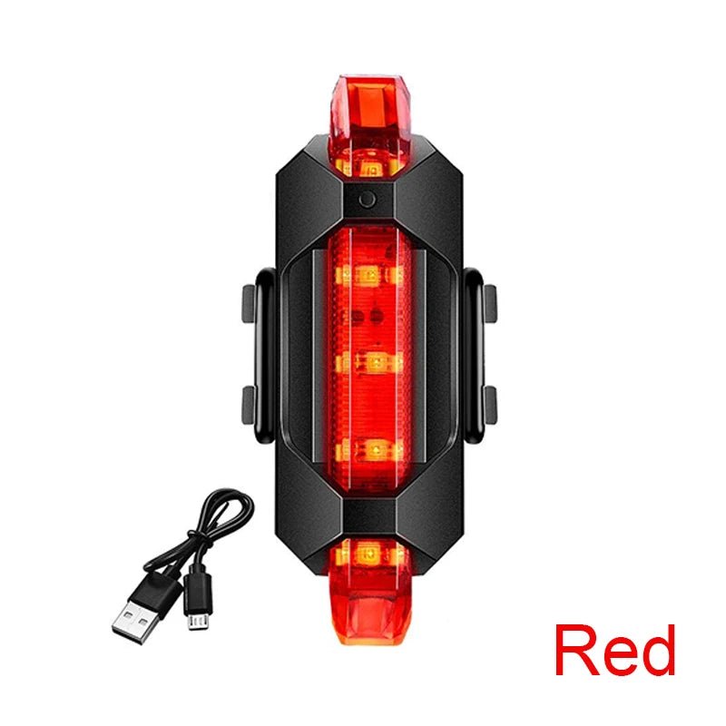 USB wiederaufladbares Fahrradlicht, Frontlicht, rotes Rücklicht, einfach zu installieren, 3 Modi, Fahrradzubehör für das Fahrrad - flohmarkt-deutschland.shop