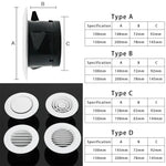 Various Shapes 100/150mm Round Ducting Ventilation Cover Air Vent Extract Valve Grille Air Circulation Vents Cover - flohmarkt-deutschland.shop