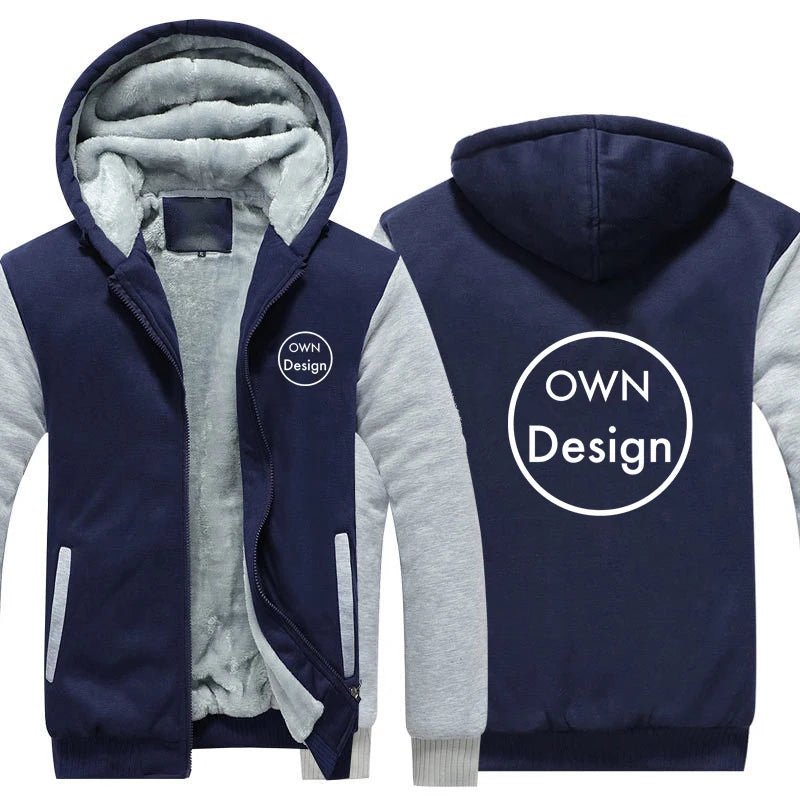Verdicken Machen Sie Ihr Design Text Sweatshirt Herren Jacke Hoody Diy Logo Custom Design Hoodies Männer Coole Mantel - flohmarkt-deutschland.shop
