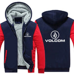 verdickte warme Jacke, Herbst und Winter, VOLCOM-Druck, Herren-Baumwollfutter, bequemer Mantel, beliebte Hoodies - flohmarkt-deutschland.shop