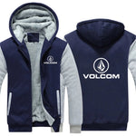 verdickte warme Jacke, Herbst und Winter, VOLCOM-Druck, Herren-Baumwollfutter, bequemer Mantel, beliebte Hoodies - flohmarkt-deutschland.shop