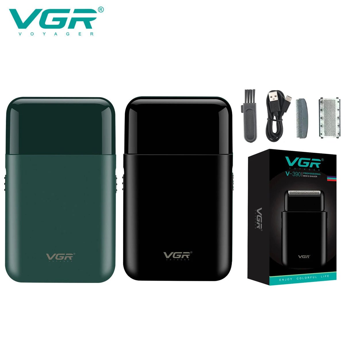 VGR V-390 mini single blade cordless beard trimmer razor rechargeable foil electric face body shaver for men Convenient razor - flohmarkt-deutschland.shop