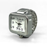 Vintage Punk Finger Uhr Mini Gummiband Legierung Uhren Paar Ringe Schmuck Uhr Retro Römischen Quarzuhr Ringe Frauen Männer - flohmarkt-deutschland.shop