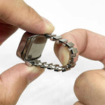 Vintage Punk Finger Uhr Mini Gummiband Legierung Uhren Paar Ringe Schmuck Uhr Retro Römischen Quarzuhr Ringe Frauen Männer - flohmarkt-deutschland.shop