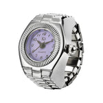 Vintage Punk Finger Uhr Mini Gummiband Legierung Uhren Paar Ringe Schmuck Uhr Retro Römischen Quarzuhr Ringe Frauen Männer - flohmarkt-deutschland.shop