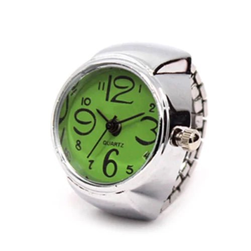 Vintage Punk Finger Uhr Mini Gummiband Legierung Uhren Paar Ringe Schmuck Uhr Retro Römischen Quarzuhr Ringe Frauen Männer - flohmarkt-deutschland.shop