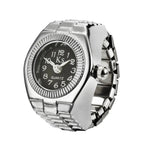 Vintage Punk Finger Uhr Mini Gummiband Legierung Uhren Paar Ringe Schmuck Uhr Retro Römischen Quarzuhr Ringe Frauen Männer - flohmarkt-deutschland.shop