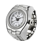 Vintage Punk Finger Uhr Mini Gummiband Legierung Uhren Paar Ringe Schmuck Uhr Retro Römischen Quarzuhr Ringe Frauen Männer - flohmarkt-deutschland.shop