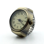 Vintage Punk Finger Uhr Mini Gummiband Legierung Uhren Paar Ringe Schmuck Uhr Retro Römischen Quarzuhr Ringe Frauen Männer - flohmarkt-deutschland.shop