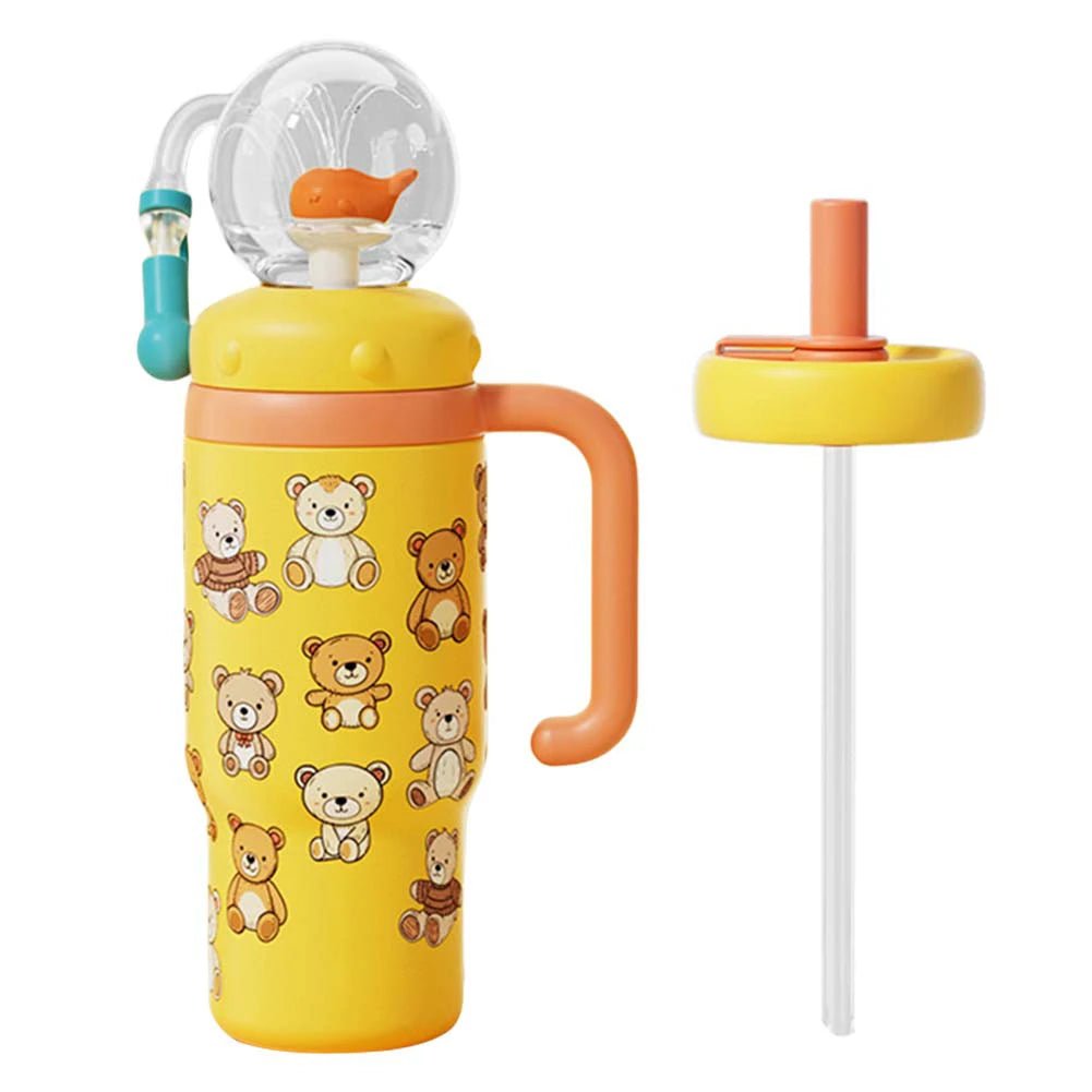 Wal Trinkbecher Edelstahl 710ml Strohhalm auslaufsicher kreativ - flohmarkt-deutschland.shop