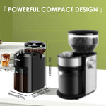 Wancle Electric Burr Coffee Grinder Adjustable Burr Mill Conical Coffee Bean Grinding with 28 Precise Grind Setting 220V/120V - flohmarkt-deutschland.shop