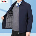 Warme Fleece Herbst Winter Jacken für Männer Business Büro Kleid Mantel Casual männer Winter Jacke Einfarbig Luxus Oberbekleidung mann - flohmarkt-deutschland.shop