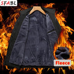 Warme Fleece Herbst Winter Jacken für Männer Business Büro Kleid Mantel Casual männer Winter Jacke Einfarbig Luxus Oberbekleidung mann - flohmarkt-deutschland.shop