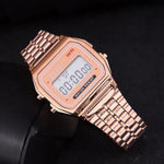 Wasserdicht Retro Uhr Digital Edelstahl Sport Militär Uhren Männer Frauen Elektronische Armbanduhr Uhr - flohmarkt-deutschland.shop