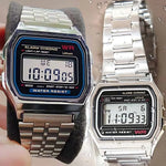 Wasserdicht Retro Uhr Digital Edelstahl Sport Militär Uhren Männer Frauen Elektronische Armbanduhr Uhr - flohmarkt-deutschland.shop