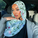 Watercolor Print Hijab Muslim Marble scarf Soft Breathable Sun Protection Lightweight Summer beach Wrap for Women - flohmarkt-deutschland.shop