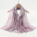 Watercolor Print Hijab Muslim Marble scarf Soft Breathable Sun Protection Lightweight Summer beach Wrap for Women - flohmarkt-deutschland.shop