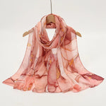 Watercolor Print Hijab Muslim Marble scarf Soft Breathable Sun Protection Lightweight Summer beach Wrap for Women - flohmarkt-deutschland.shop
