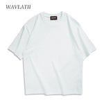 WAVLATII Oversized Summer T shirts for Women Men Brown Casual Female Korean Streetwear Tees Unisex Basic Solid Young Cool Tops - flohmarkt-deutschland.shop