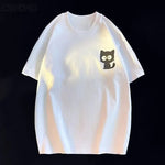 Weibliche Casual Druck Oansatz Kurzarm T-Shirt 2025, Neue Sommer Trend Alle-spiel Lose Cartoon Pullover Top T Frauen kleidung - flohmarkt-deutschland.shop