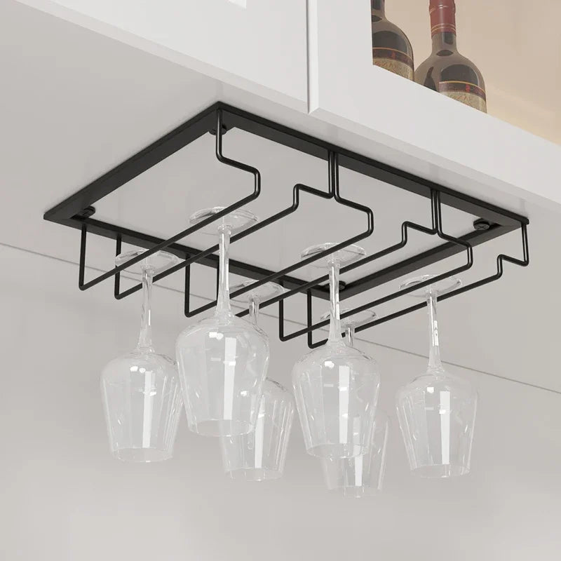 Weinglashalter Wandmontage Eisen Hängehalter Kelch Organizer Rack - flohmarkt-deutschland.shop