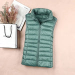 Weiße Ente Unten Jacke Frauen Weste Herbst Winter Ärmellose Weste Warme Leichte Puffer Jacke Weibliche Tops Outwear 8XL - flohmarkt-deutschland.shop