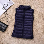 Weiße Ente Unten Jacke Frauen Weste Herbst Winter Ärmellose Weste Warme Leichte Puffer Jacke Weibliche Tops Outwear 8XL - flohmarkt-deutschland.shop