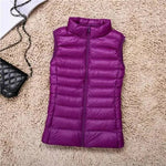 Weiße Ente Unten Jacke Frauen Weste Herbst Winter Ärmellose Weste Warme Leichte Puffer Jacke Weibliche Tops Outwear 8XL - flohmarkt-deutschland.shop