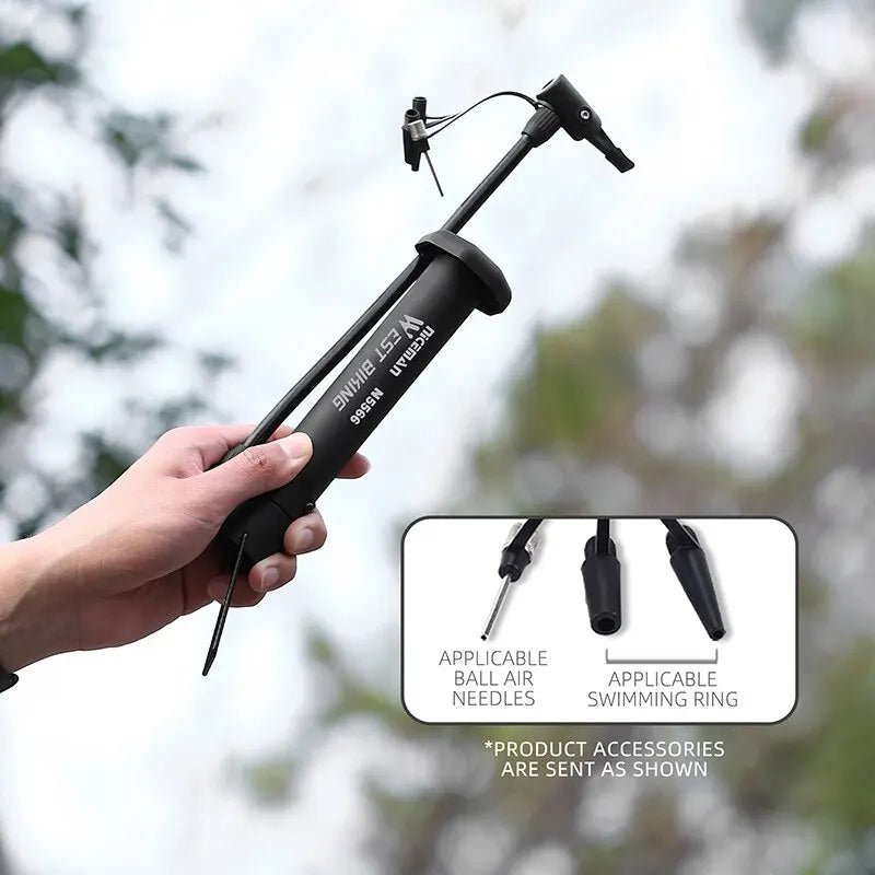 WEST BIKING MTB Bicycle Pump 80 PSI Bike Manual Air Pump Balloon Tire Inflator Schrader Valve Floor Pump Cycling Accesories - flohmarkt-deutschland.shop