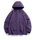 Windjacken Männer Kapuzenjacke Reißverschluss Mantel Fracht Wasserdicht Schwarz Bomber Camping Lose Dünne Softshell Mit Kapuze Wanderjacke - flohmarkt-deutschland.shop
