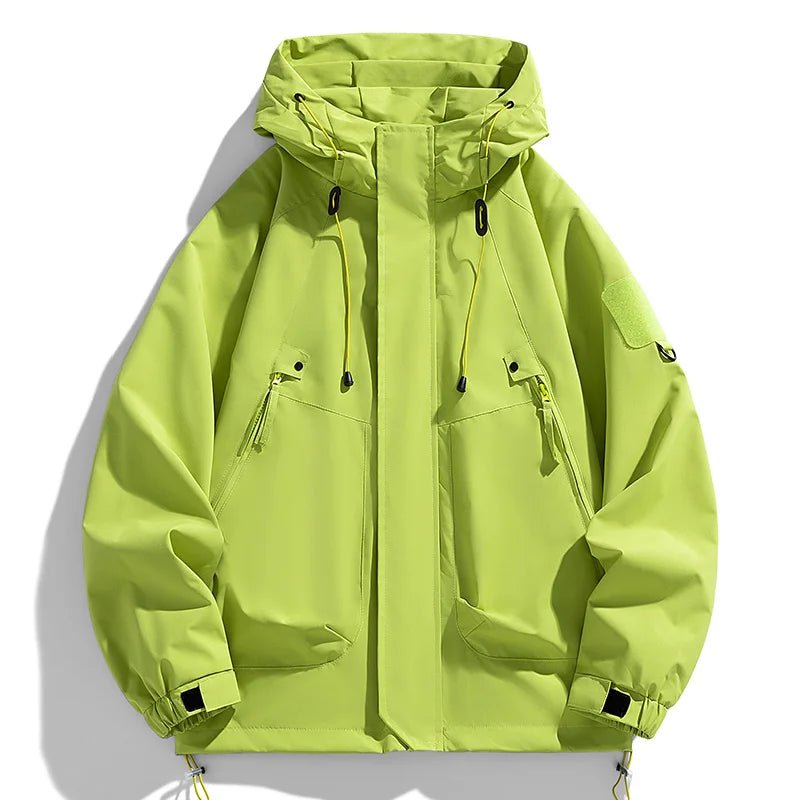 Windjacken Männer Kapuzenjacke Reißverschluss Mantel Fracht Wasserdicht Schwarz Bomber Camping Lose Dünne Softshell Mit Kapuze Wanderjacke - flohmarkt-deutschland.shop