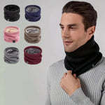 Winter Knitted Neck Warmer Thickened Plush Warm Scarf Windproof Cold Proof Men Women Outdoor Skiing Running Hiking Neck Cover - flohmarkt-deutschland.shop