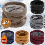 Winter Knitted Neck Warmer Thickened Plush Warm Scarf Windproof Cold Proof Men Women Outdoor Skiing Running Hiking Neck Cover - flohmarkt-deutschland.shop