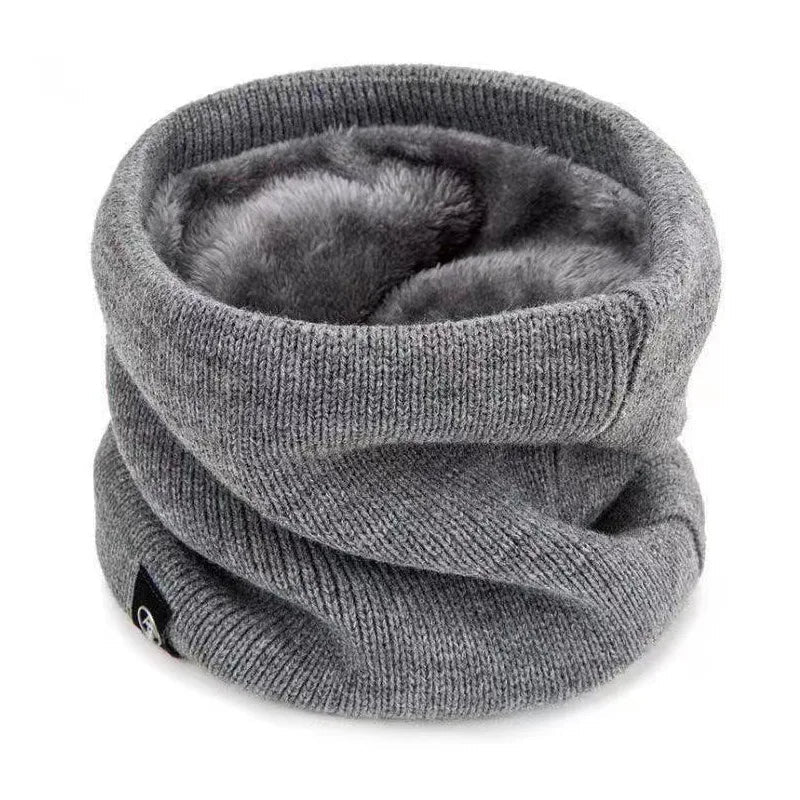 Winter Knitted Neck Warmer Thickened Plush Warm Scarf Windproof Cold Proof Men Women Outdoor Skiing Running Hiking Neck Cover - flohmarkt-deutschland.shop