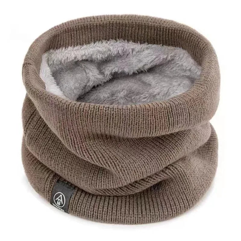 Winter Knitted Neck Warmer Thickened Plush Warm Scarf Windproof Cold Proof Men Women Outdoor Skiing Running Hiking Neck Cover - flohmarkt-deutschland.shop
