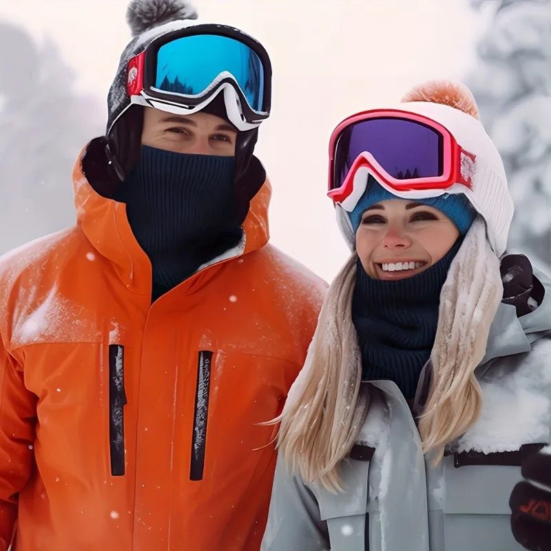 Winter Knitted Neck Warmer Thickened Plush Warm Scarf Windproof Cold Proof Men Women Outdoor Skiing Running Hiking Neck Cover - flohmarkt-deutschland.shop