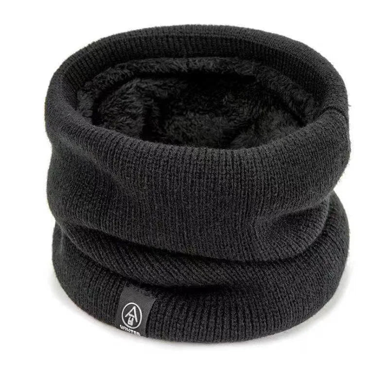 Winter Knitted Neck Warmer Thickened Plush Warm Scarf Windproof Cold Proof Men Women Outdoor Skiing Running Hiking Neck Cover - flohmarkt-deutschland.shop