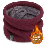 Winter Knitted Neck Warmer Thickened Plush Warm Scarf Windproof Cold Proof Men Women Outdoor Skiing Running Hiking Neck Cover - flohmarkt-deutschland.shop