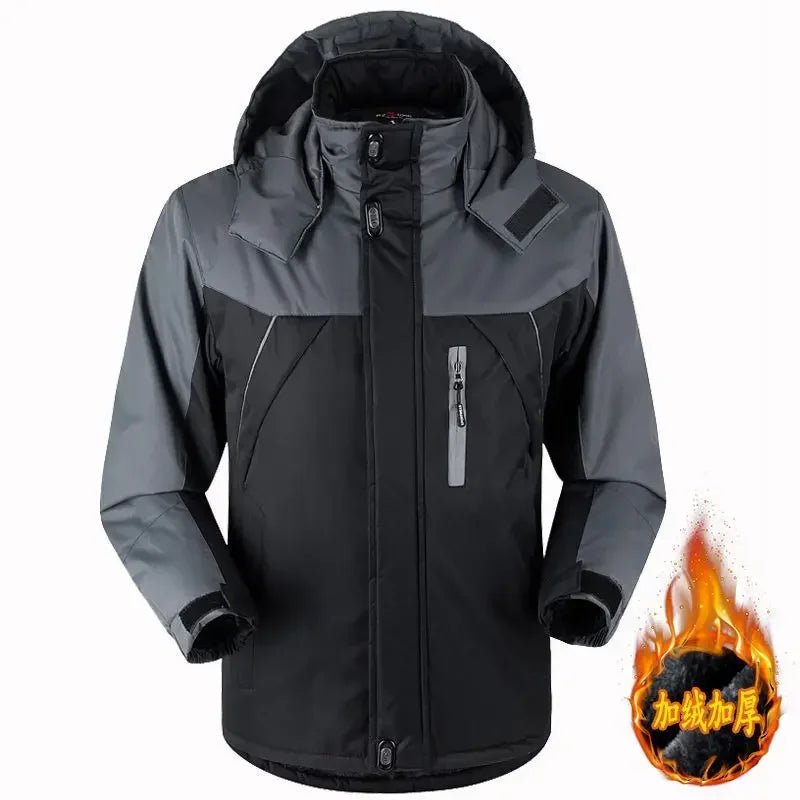 Winter Männer Jacke Wasserdicht Wandern Ski Plus Samt Windjacke Jacken Abnehmbare Kapuze Große Größe Parkas - flohmarkt-deutschland.shop